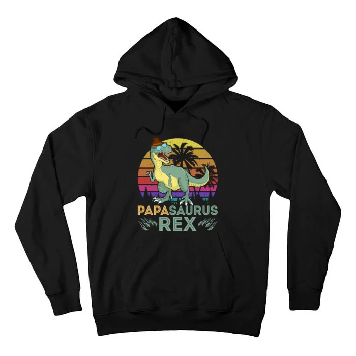 Papasaurus Rex Funny Dad T Tall Hoodie