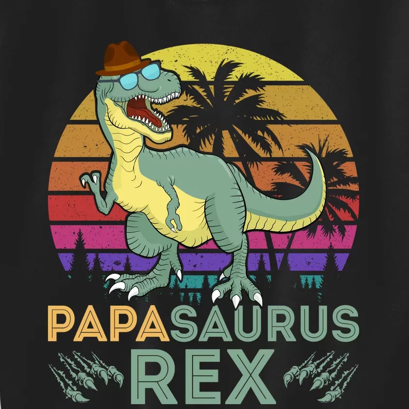 Papasaurus Rex Funny Dad T Kids Sweatshirt