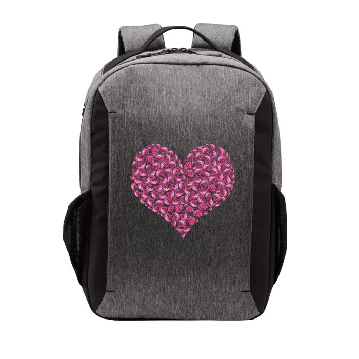 Pink Rose Flower Heargreat Gift Roses Lovers Valentines Day Cute Gift Vector Backpack