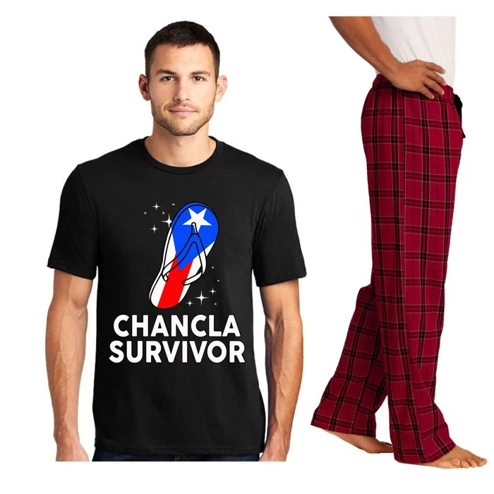 Puerto Rican Flag La Chancla Survivor Rico Hispanic Heritage Pajama Set