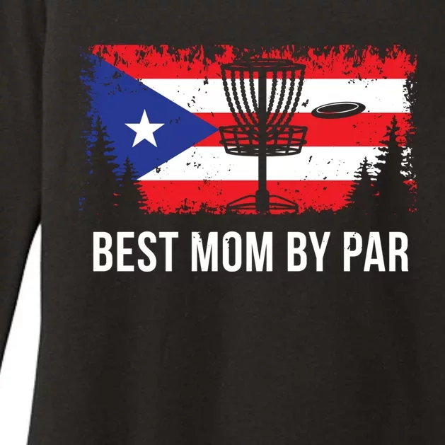 Puerto Rican Flag Best Disc Golf Mom Frisbees Golfing Golfer Cool Gift Womens CVC Long Sleeve Shirt