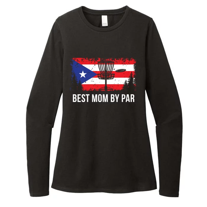 Puerto Rican Flag Best Disc Golf Mom Frisbees Golfing Golfer Cool Gift Womens CVC Long Sleeve Shirt