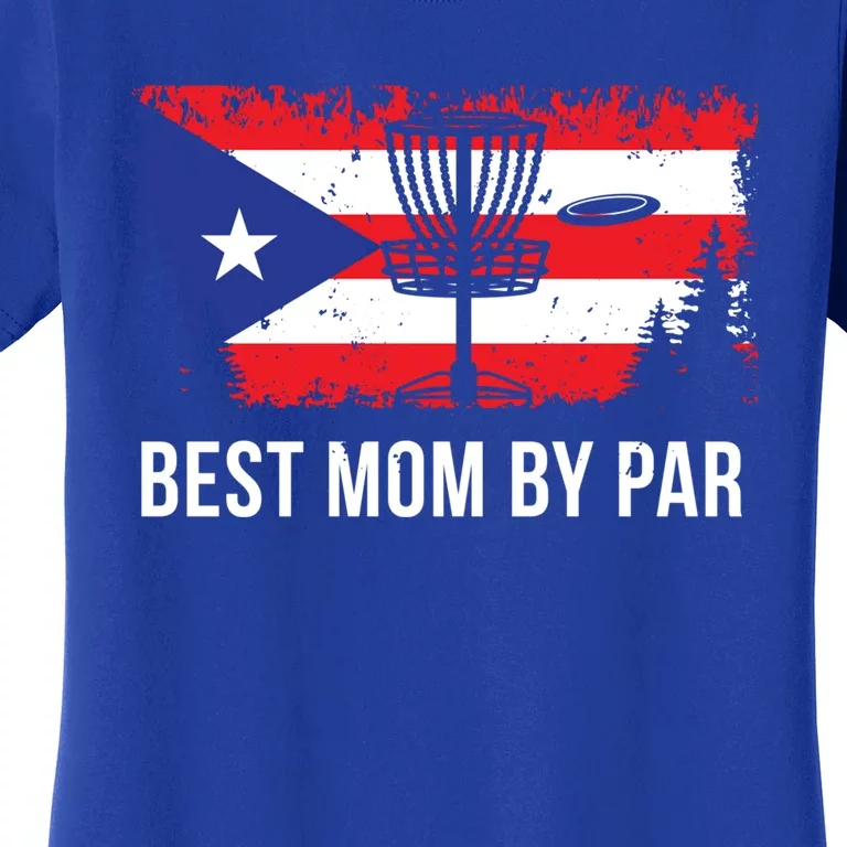 Puerto Rican Flag Best Disc Golf Mom Frisbees Golfing Golfer Cool Gift Women's T-Shirt