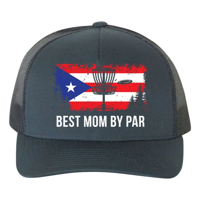 Puerto Rican Flag Best Disc Golf Mom Frisbees Golfing Golfer Cool Gift Yupoong Adult 5-Panel Trucker Hat