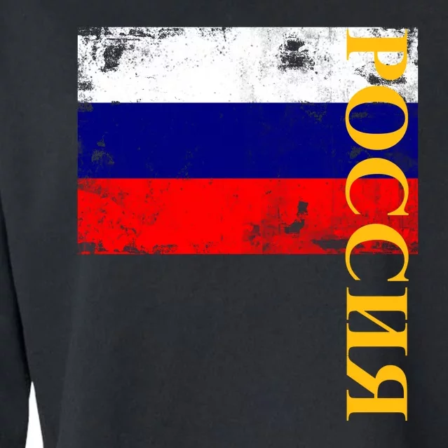 Poccnr Russia Flag Cropped Pullover Crew