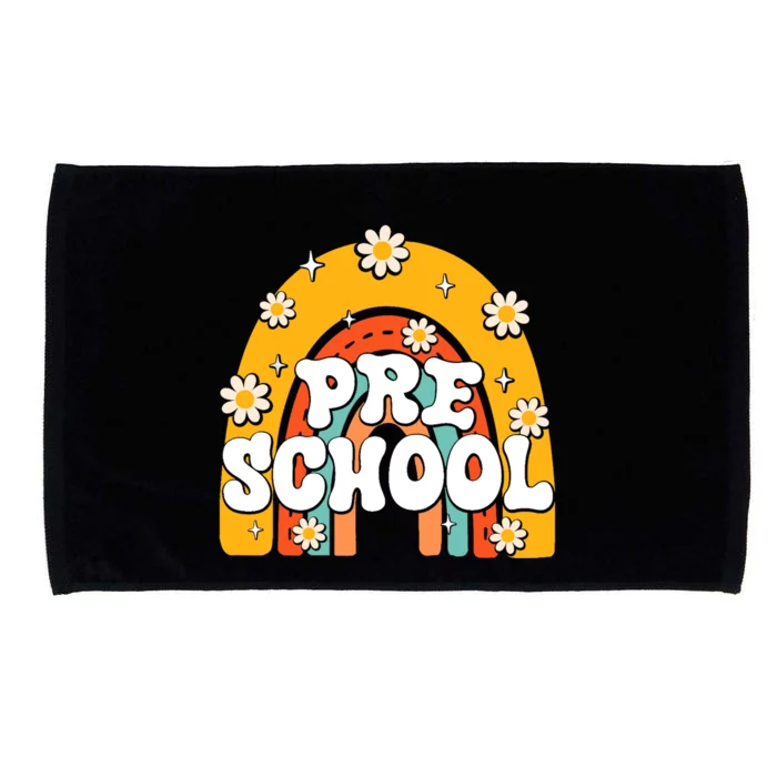 Preschool Rainbow First Day Back To School Teacher Microfiber Hand Towel