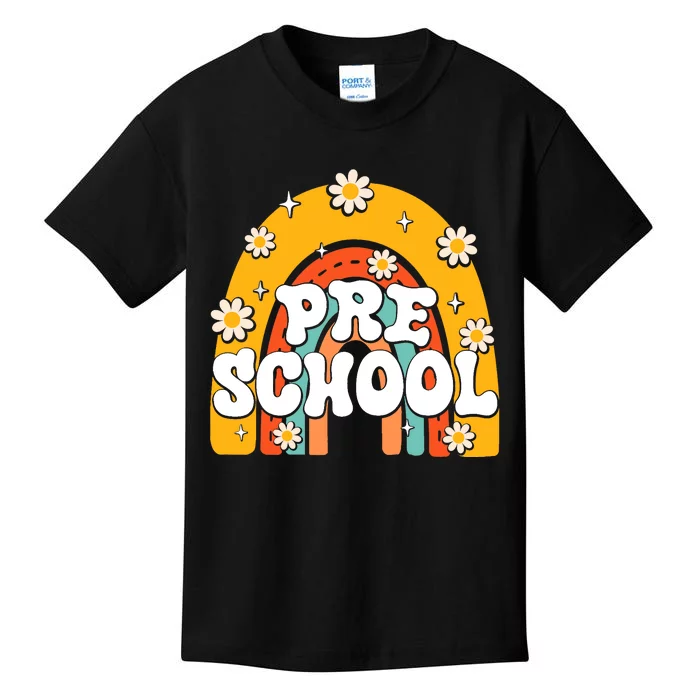 Preschool Rainbow First Day Back To School Teacher Kids T-Shirt