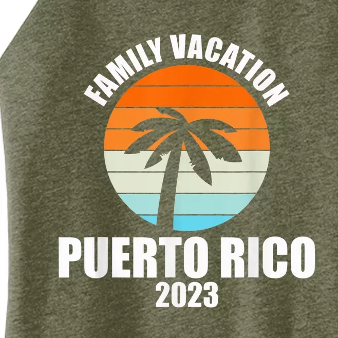 Puerto Rico Family Vacation Happy Summer Matching Holiday Women’s Perfect Tri Rocker Tank