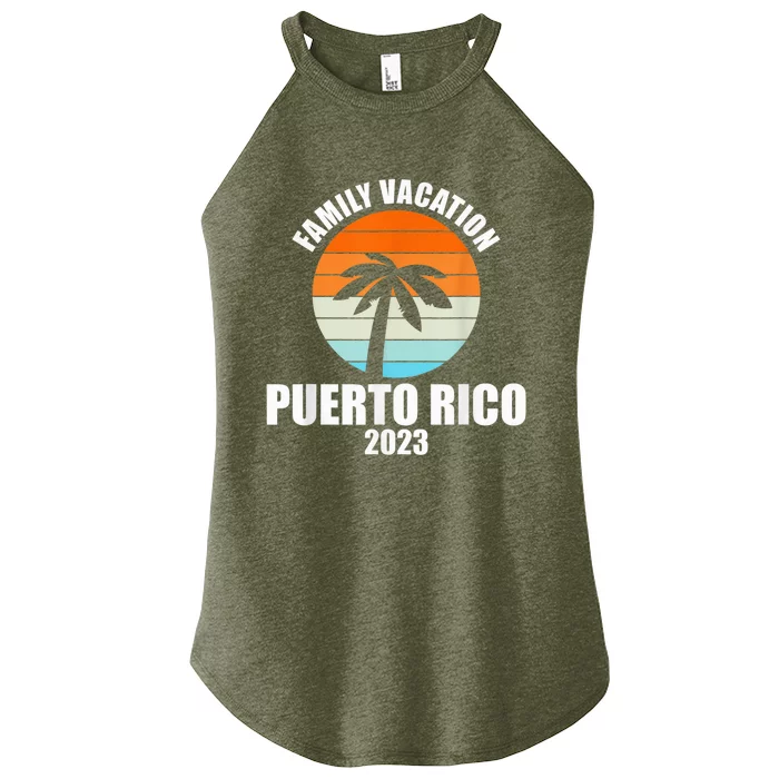 Puerto Rico Family Vacation Happy Summer Matching Holiday Women’s Perfect Tri Rocker Tank