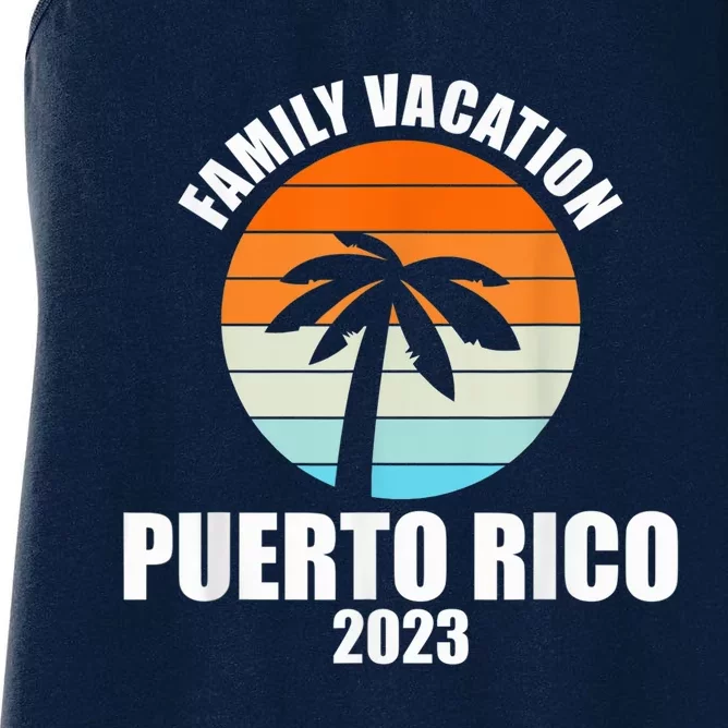 Puerto Rico Family Vacation Happy Summer Matching Holiday Women's Racerback Tank