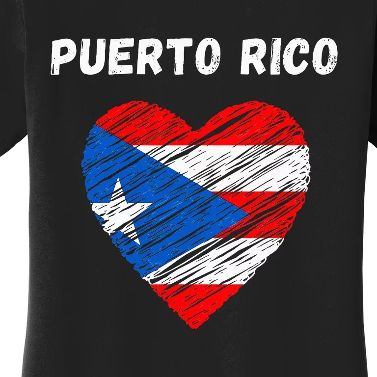 Puerto Rico Flag Holiday Puerto Rico Heart Puerto Rican Flag Women's T-Shirt