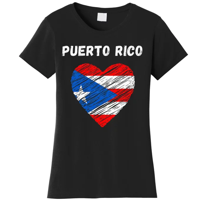 Puerto Rico Flag Holiday Puerto Rico Heart Puerto Rican Flag Women's T-Shirt