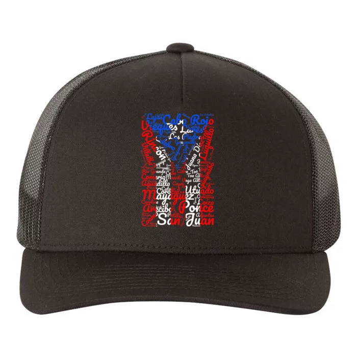 Puerto Rican Flag Towns And Cities Of Puerto Rico Yupoong Adult 5-Panel Trucker Hat