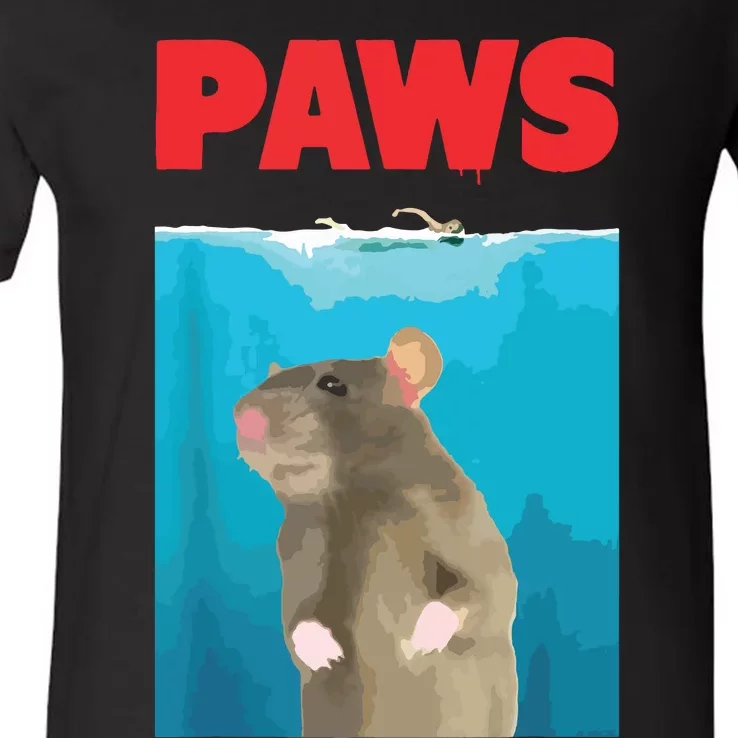 Paws Rat Funny Parody Mouse Lover Gifts V-Neck T-Shirt