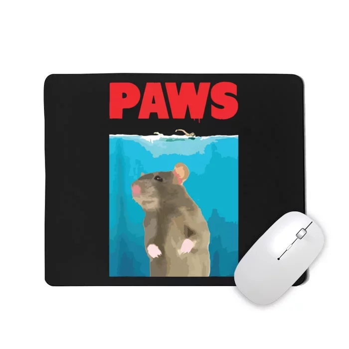 Paws Rat Funny Parody Mouse Lover Gifts Mousepad