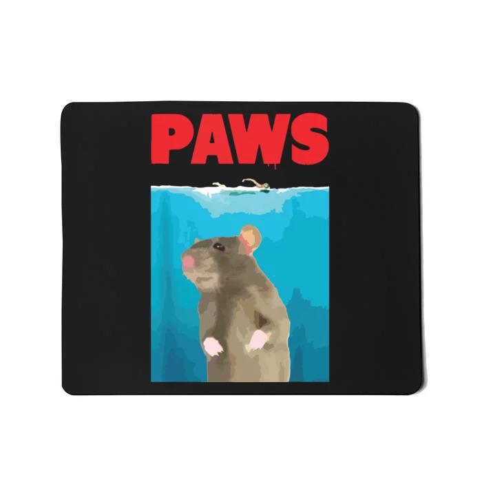 Paws Rat Funny Parody Mouse Lover Gifts Mousepad