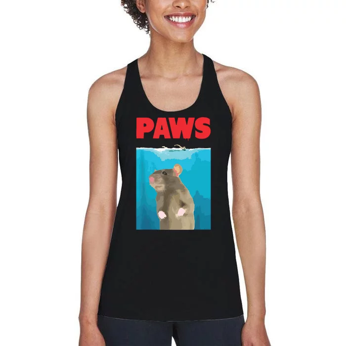 Paws Rat Funny Parody Mouse Lover Gifts Women's Racerback Tank