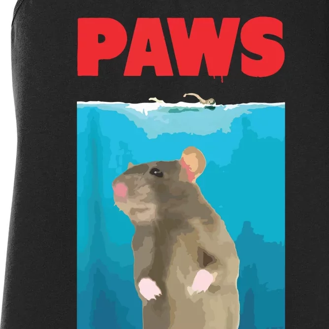 Paws Rat Funny Parody Mouse Lover Gifts Women's Racerback Tank