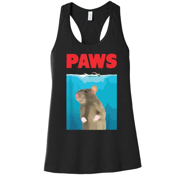 Paws Rat Funny Parody Mouse Lover Gifts Women's Racerback Tank