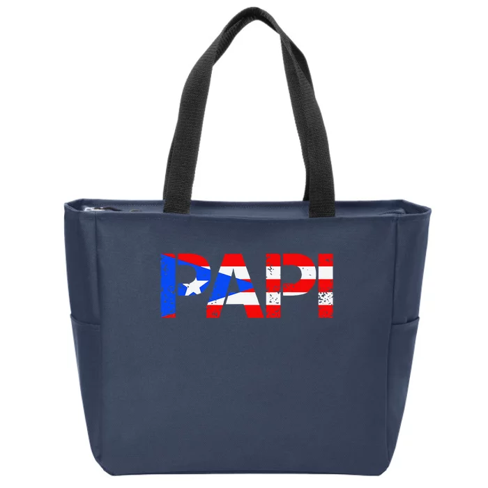 Puerto Rico Flag Fathers Day Patriotic Puerto Rican Pride Zip Tote Bag