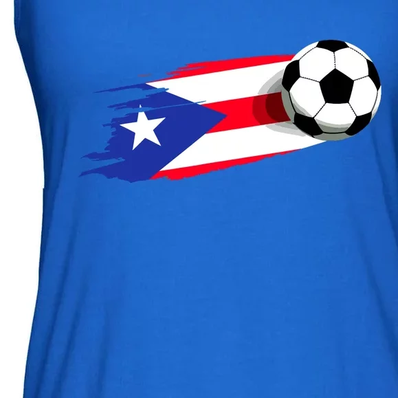 Puerto Rico Flag Jersey Puerto Rico Soccer Team Puerto Rico Ladies Essential Flowy Tank