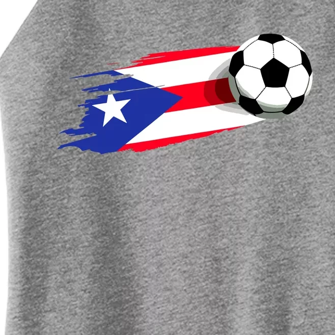 Puerto Rico Flag Jersey Puerto Rico Soccer Team Puerto Rico Women’s Perfect Tri Rocker Tank