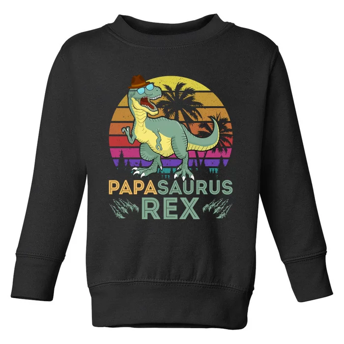 Papasaurus Rex Funny Dad T Toddler Sweatshirt