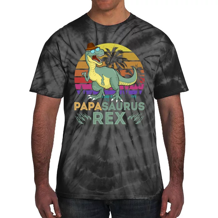 Papasaurus Rex Funny Dad T Tie-Dye T-Shirt