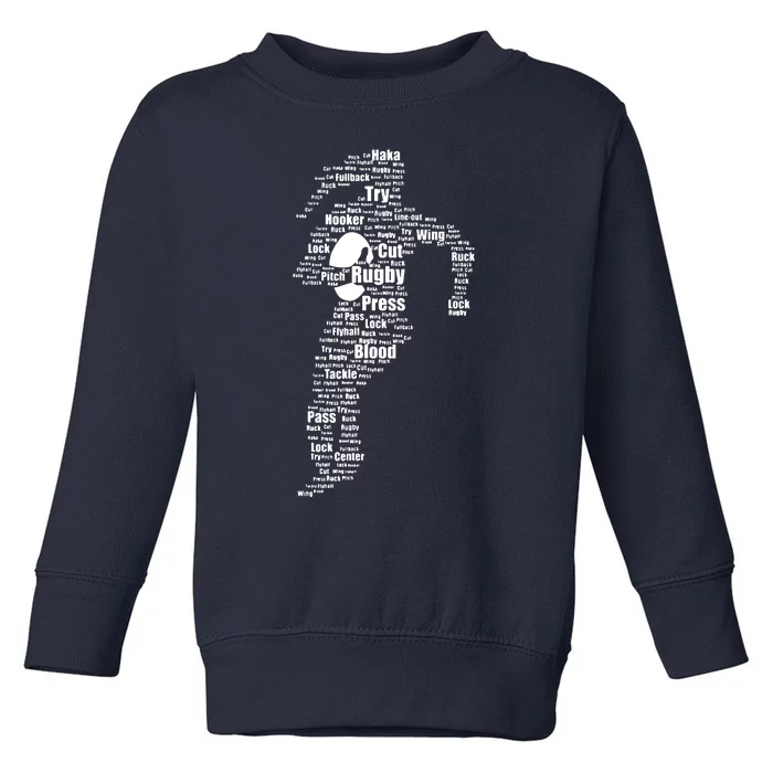 Proud Rugby Girls Gift Women Rugby Player Toddler Sweatshirt