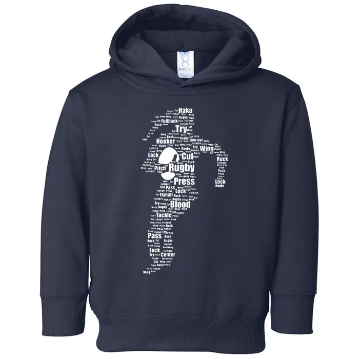 Proud Rugby Girls Gift Women Rugby Player Toddler Hoodie