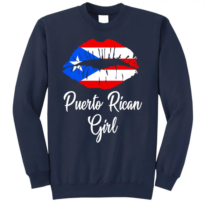 Puerto Rican Girl - Pride Puerto Rico Boricua Girl Lips Sweatshirt