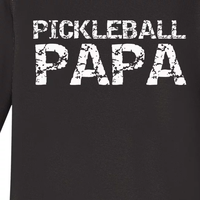 Pickleball Retirement Gift for Grandpa Pickleball Papa Baby Long Sleeve Bodysuit