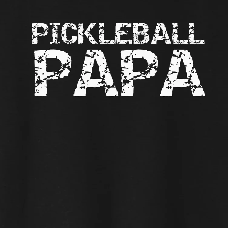 Pickleball Retirement Gift for Grandpa Pickleball Papa Women's Crop Top Tee