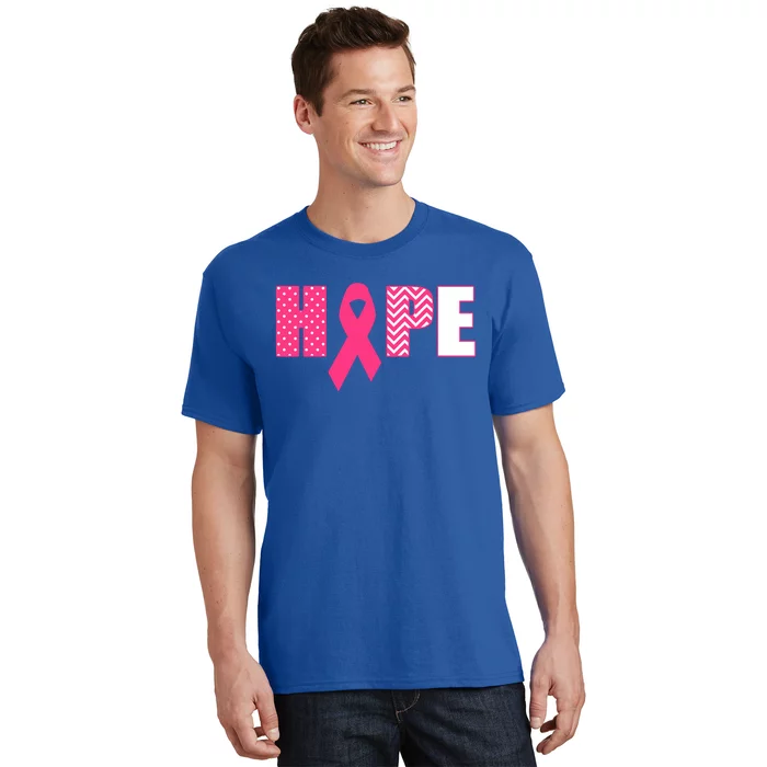 Pink Ribbon Gift With Saying Hope Teen T-Shirt