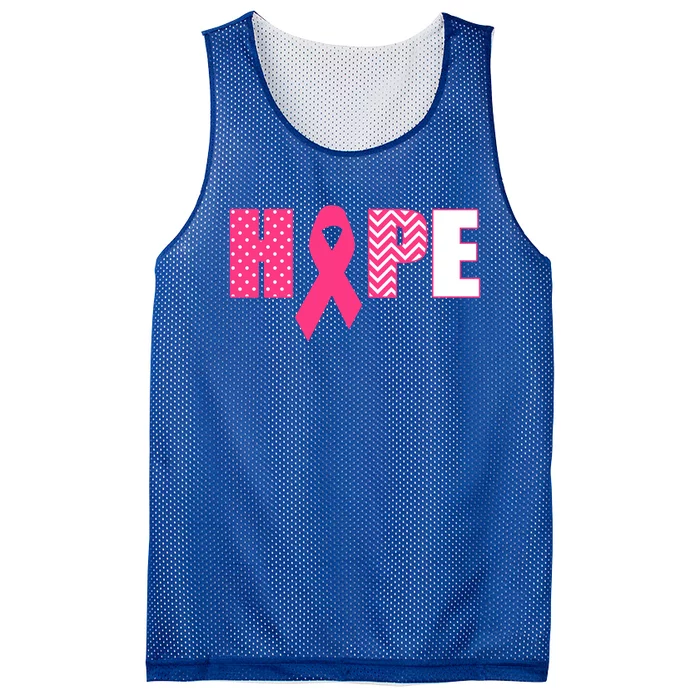 Pink Ribbon Gift With Saying Hope Teen Mesh Reversible Basketball Jersey Tank