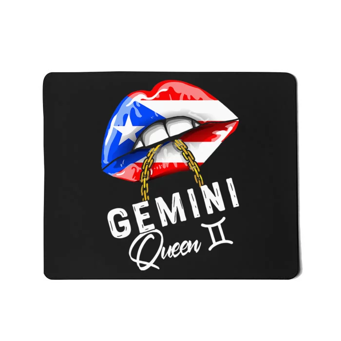 Puerto Rico Gemini Queen May June Zodiac Cute Birthday Flag Mousepad