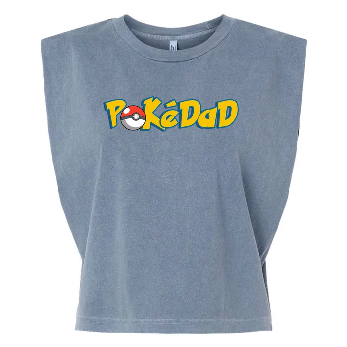 Pokedad Retro Gift For Dad Garment-Dyed Women's Muscle Tee