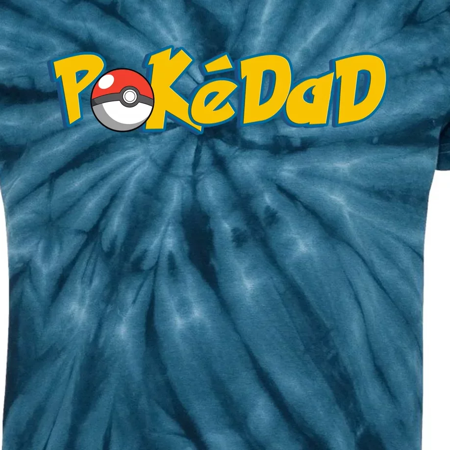 Pokedad Retro Gift For Dad Kids Tie-Dye T-Shirt