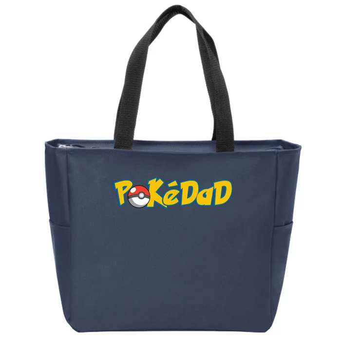 Pokedad Retro Gift For Dad Zip Tote Bag