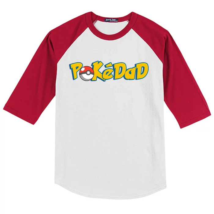 Pokedad Retro Gift For Dad Kids Colorblock Raglan Jersey