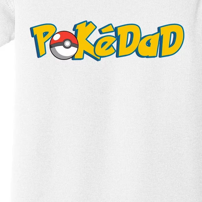 Pokedad Retro Gift For Dad Baby Bodysuit