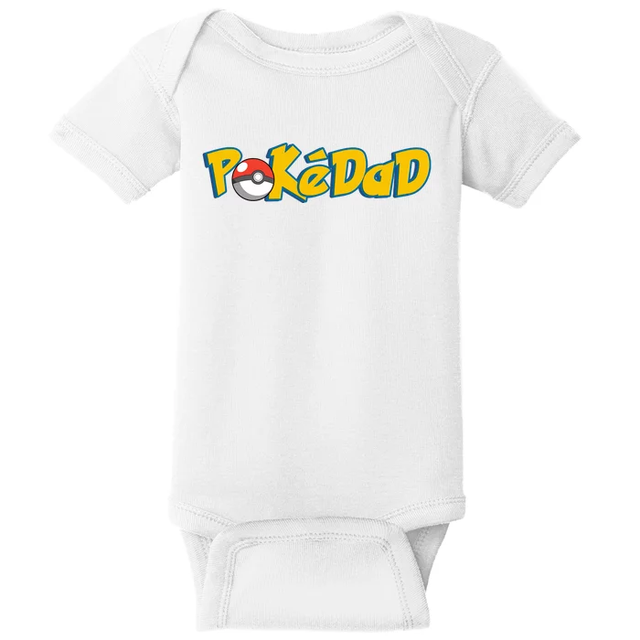 Pokedad Retro Gift For Dad Baby Bodysuit