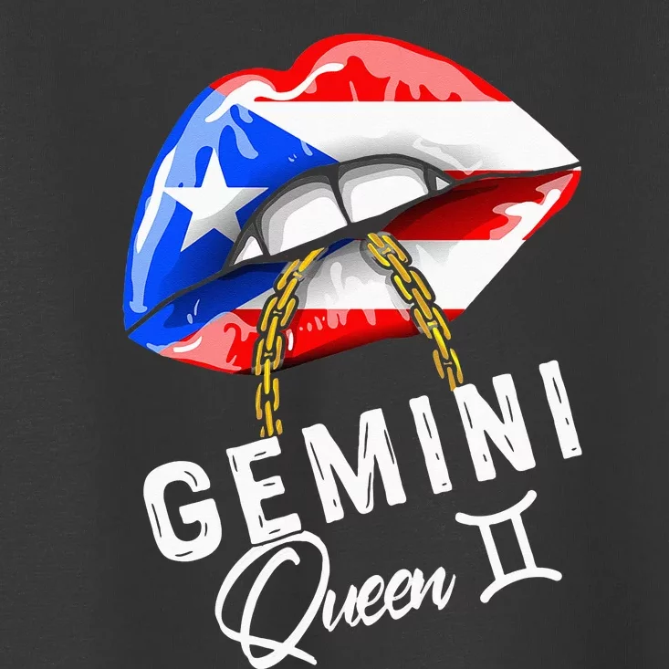 Puerto Rico Gemini Queen May June Zodiac Cute Birthday Flag Toddler T-Shirt