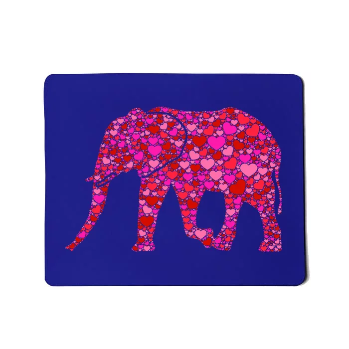 Pink Red Heart Valentines Day Gift Cute Gift Elephant Great Gift Mousepad