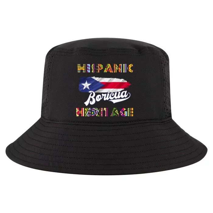 Puerto Rico Hispanic Heritage Month Boricua Cool Comfort Performance Bucket Hat