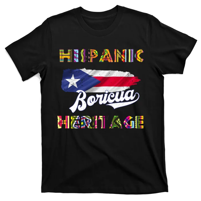 Puerto Rico Hispanic Heritage Month Boricua T-Shirt