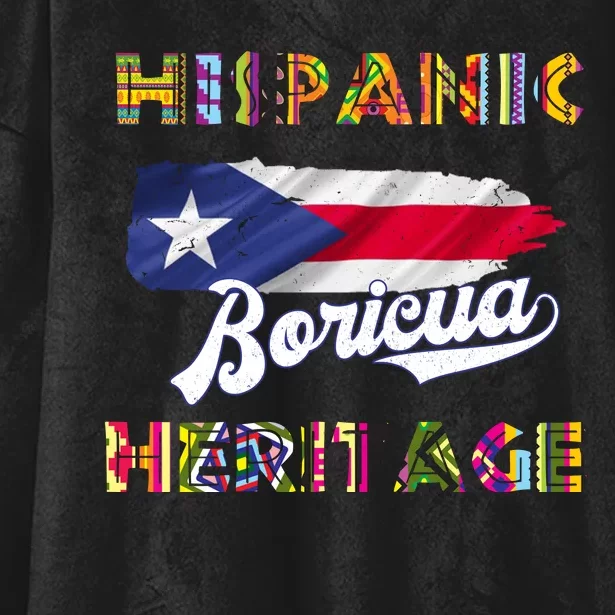 Puerto Rico Hispanic Heritage Month Boricua Hooded Wearable Blanket