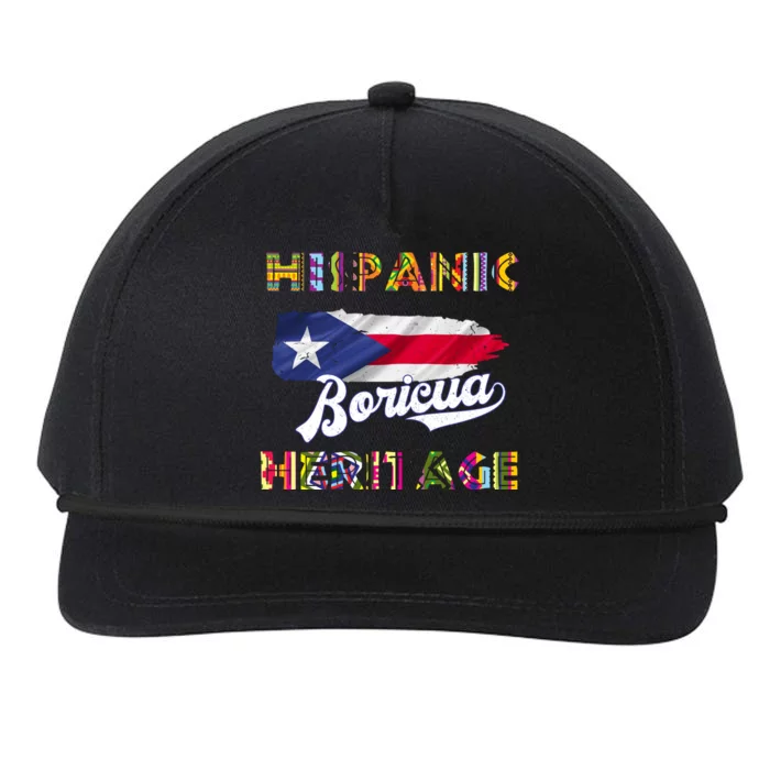 Puerto Rico Hispanic Heritage Month Boricua Snapback Five-Panel Rope Hat