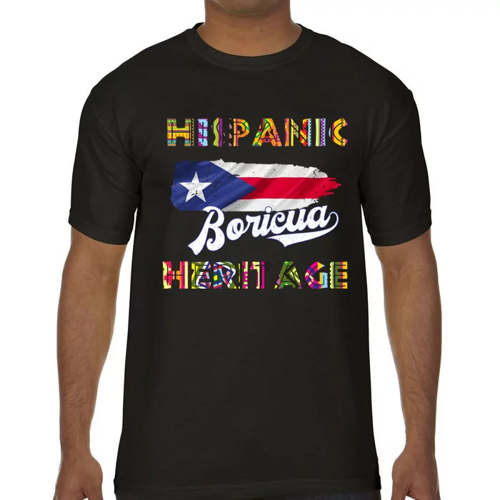 Puerto Rico Hispanic Heritage Month Boricua Comfort Colors T-Shirt