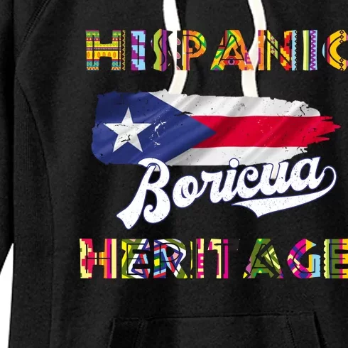 Puerto Rico Hispanic Heritage Month Boricua Women's Fleece Hoodie